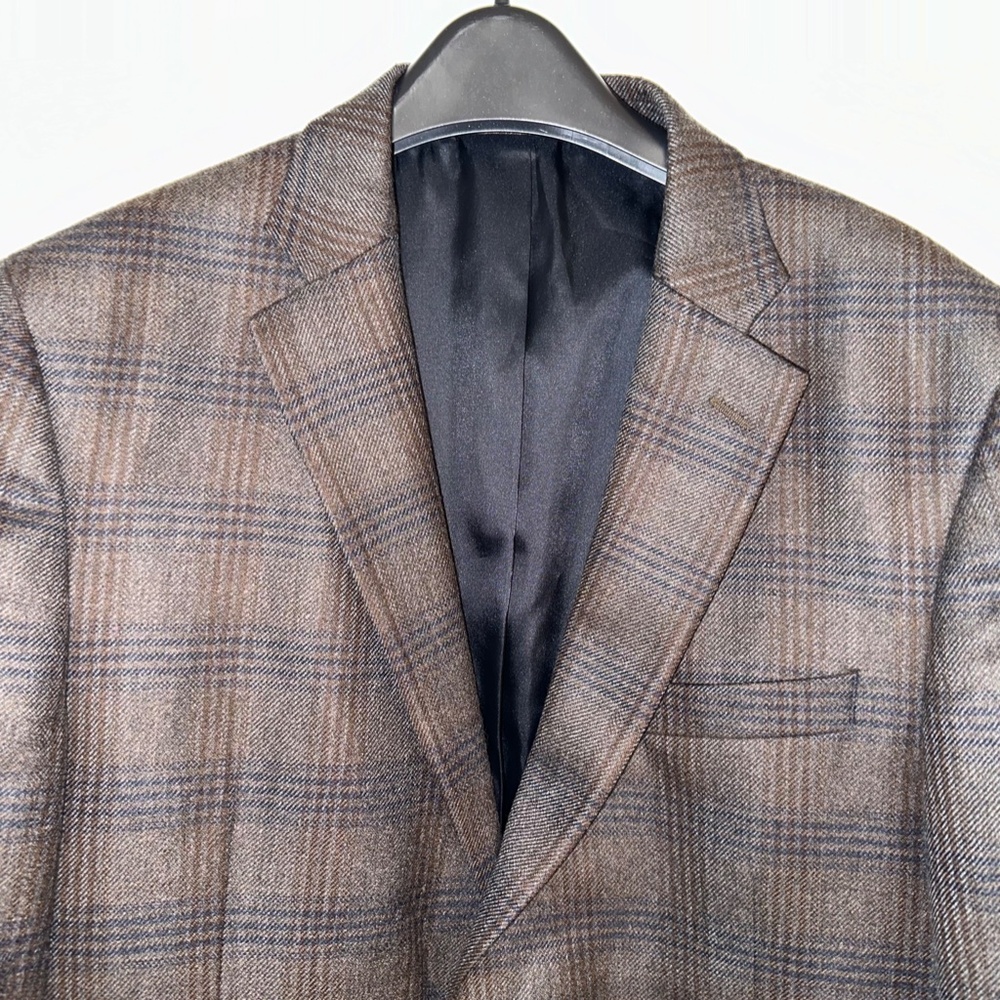 Plaid Blazer by Hugh & Crye - blue/brown plaid